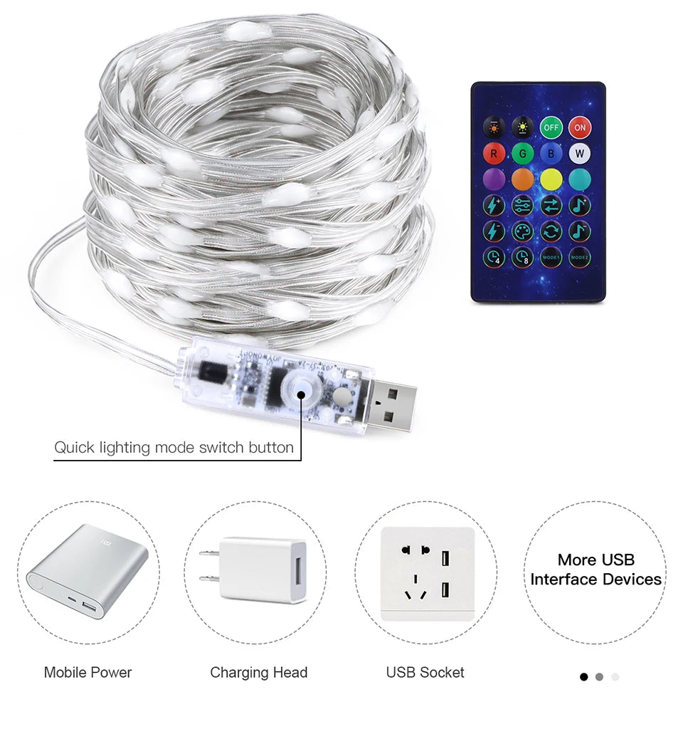 Lcamaw LED Lichterkette Bluetooth - Länge 10m/20m, USB, Wasserdicht