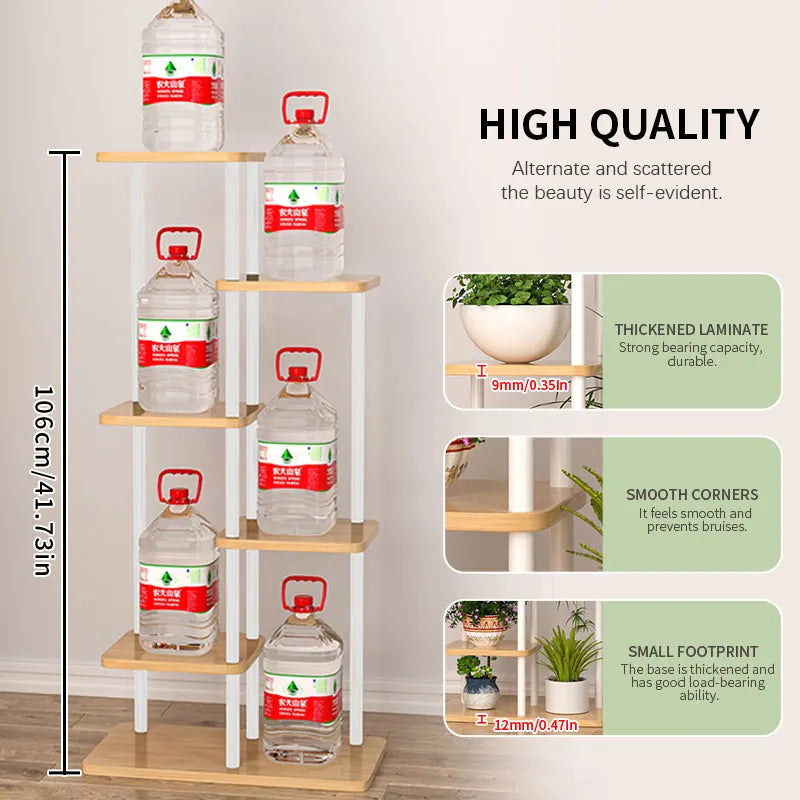 MTShiningFrame Pflanzenständer 7 Ebenen Metallrahmen Montage