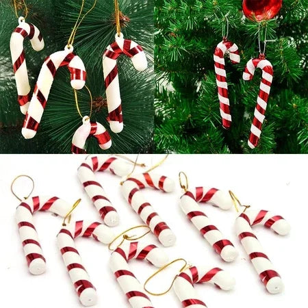 Choice Candy Cane Mini Weihnachtsbaum Deko - 12 Stück, Klein