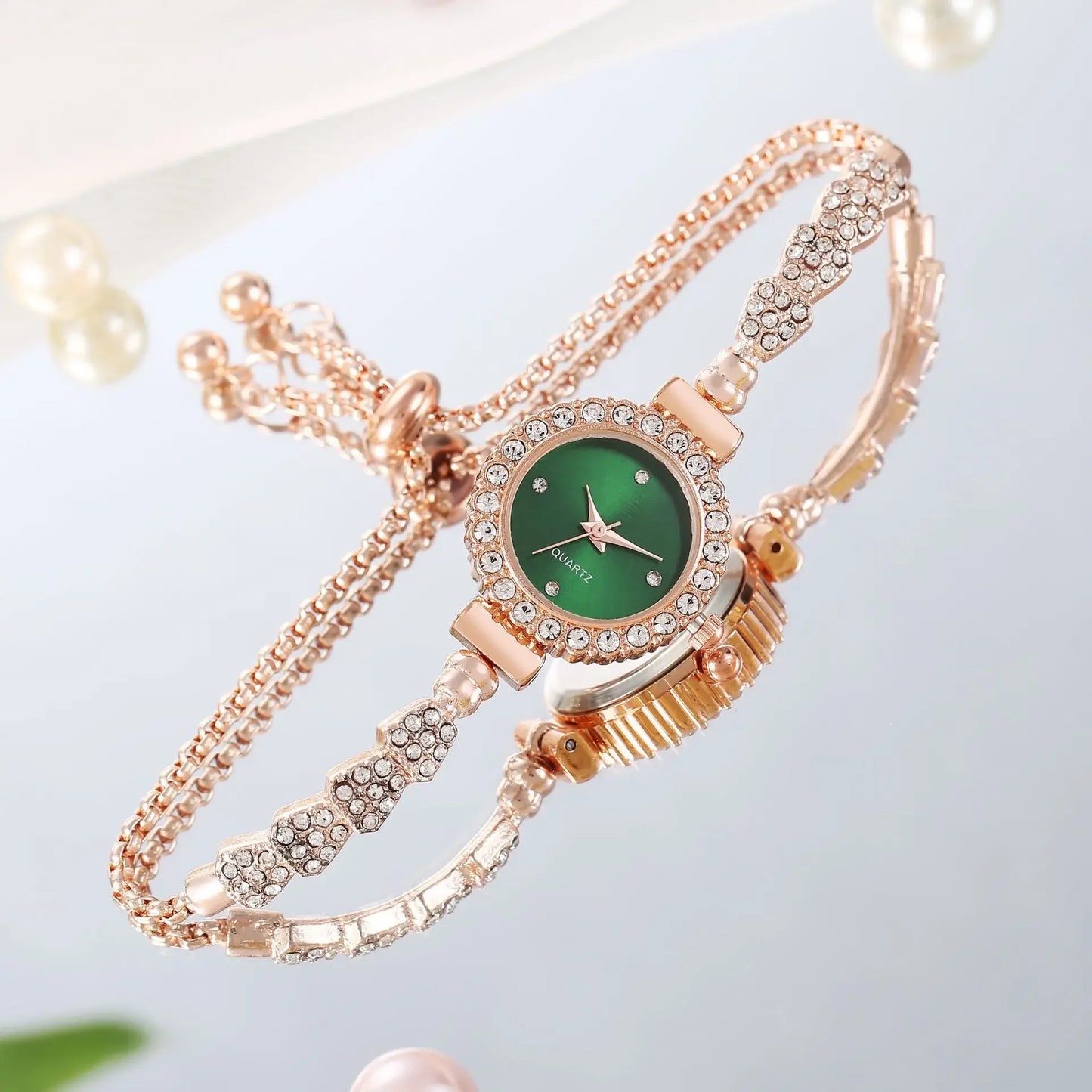 Fashion Strass Armbanduhr 2025 - Luxus Uhr Frauen Armband Vintage - Casual Damen Uhren Armband Relojes Para Mujer