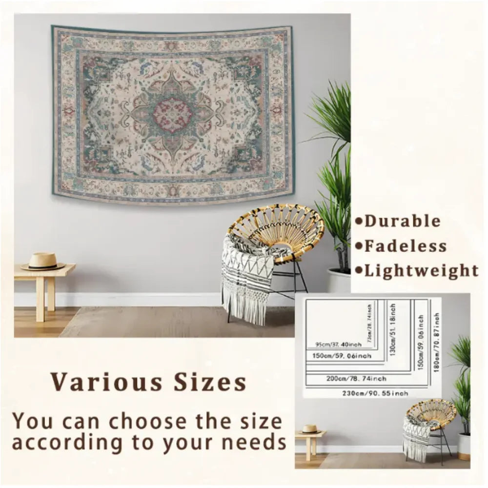 VIKAMA Christmas Tapestry Santa Claus Living Room Decorative Painting Banner Holiday Home & Office Wall Hanging