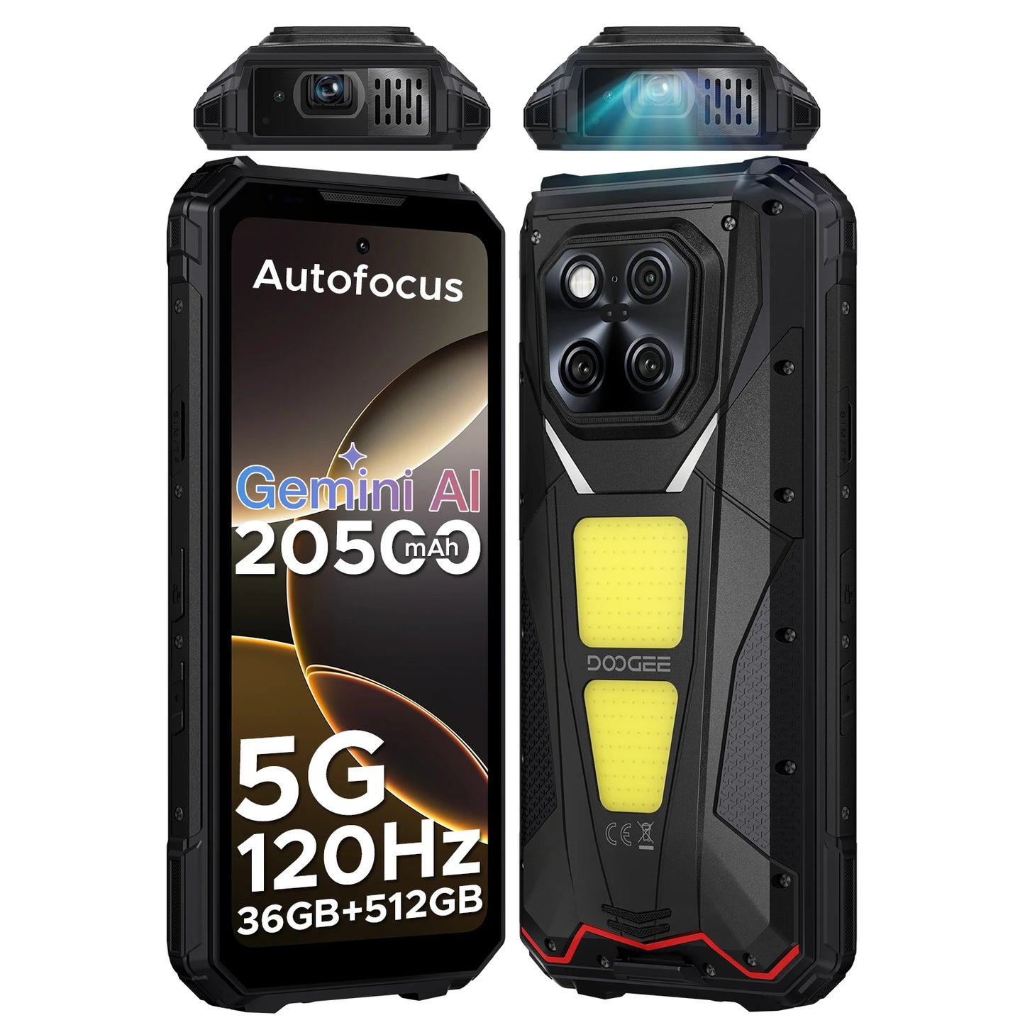 DOOGEE V Max Play Projektor Smartphone - 20500mAh Akku, 45W, 6,78 Zoll