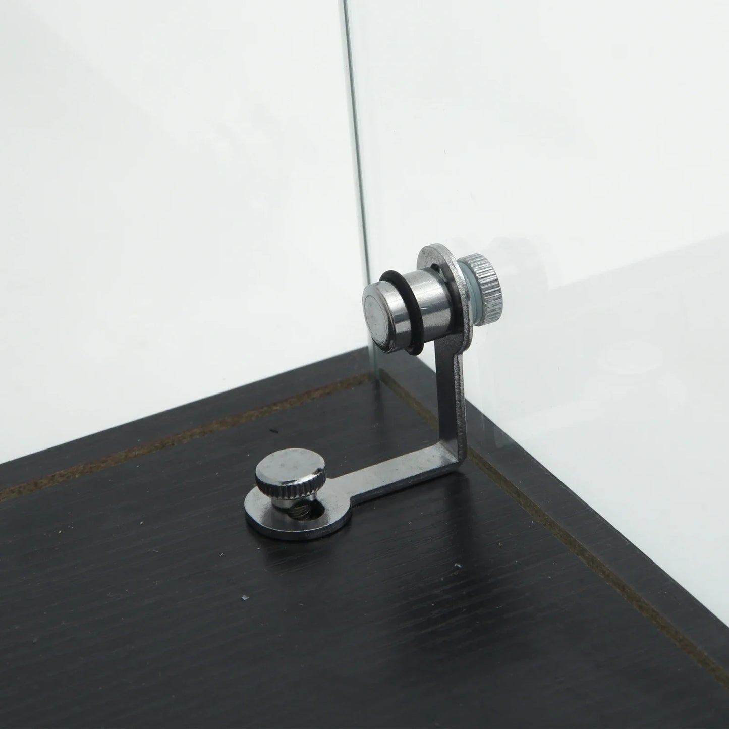 Rosahqnda Glasvitrine LED Beleuchtung 4 Regale 2 Türen 80x36x164 cm