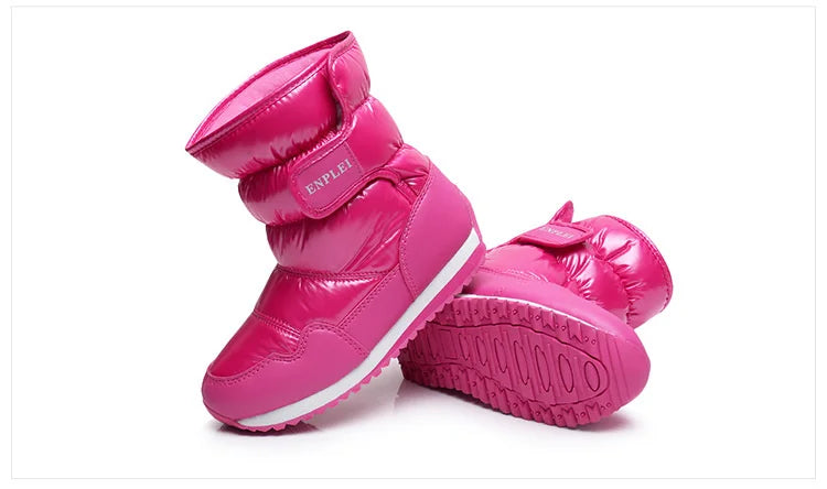 Kinder-Schneestiefel, 2025, Herbst-Winter-Wolle, warm halten, Kinderstiefel, Marke, modisch, wasserdicht, rutschfest, Baumwollschuhe für Mädchen und Jungen