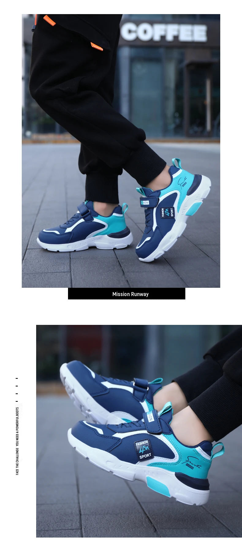 NBGAGA Kinder Sneaker Atmungsaktiv - Klett Leicht 7-13