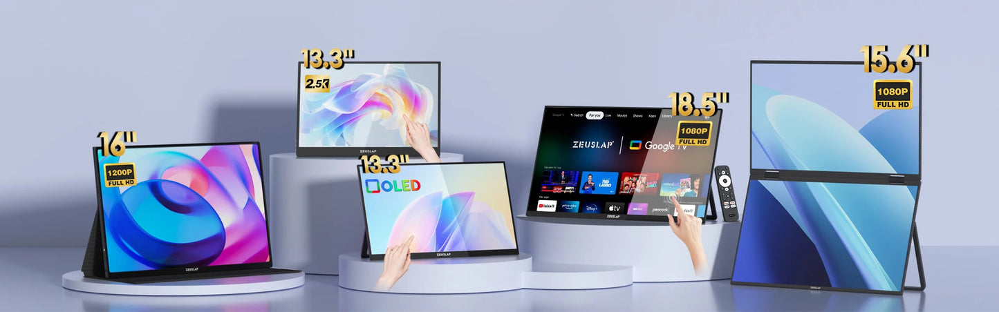 ZEUSLAP 16" 2,5K 144Hz tragbar Monitor - 2560x1600 16:10