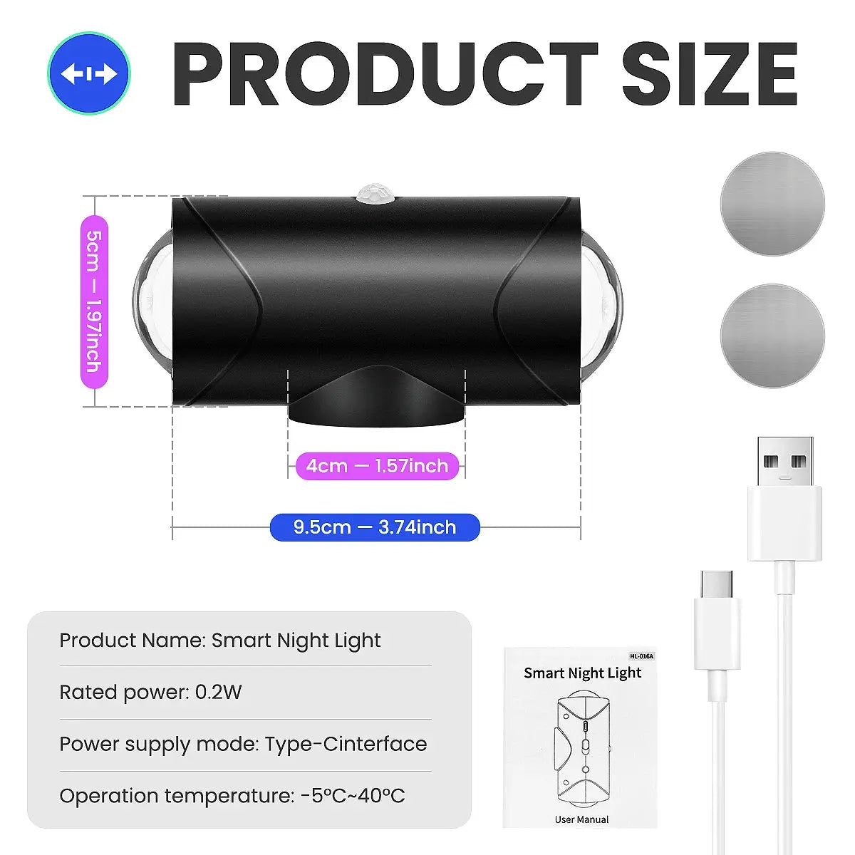 4/2/1 PCS Smart Light mit Bewegungsmelder, dimmbare LED-Nachtlampe, RGB-Umgebungslicht mit Farbverlauf, wiederaufladbarer Wandleuchte-Lichtsensor