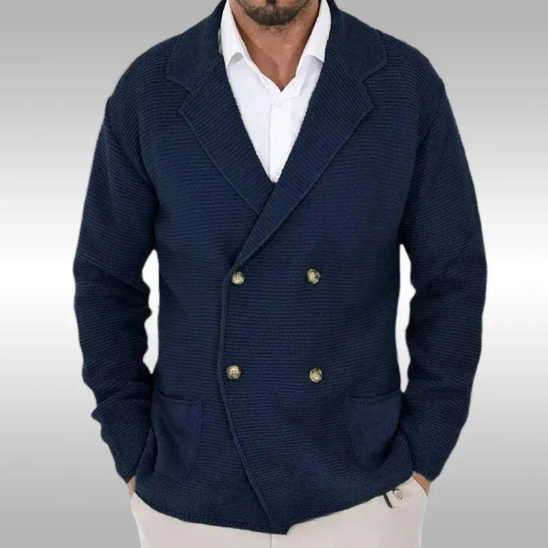 TIKALIACN Cardigan Spitz-Revers - Leicht Polyester, Doppelreihiger Verschluss, Größe M-XL