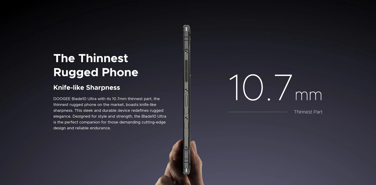 DOOGEE Blade10 Ultra Outdoor-Smartphone - 256 GB, 5150 mAh, 6,56 Zoll