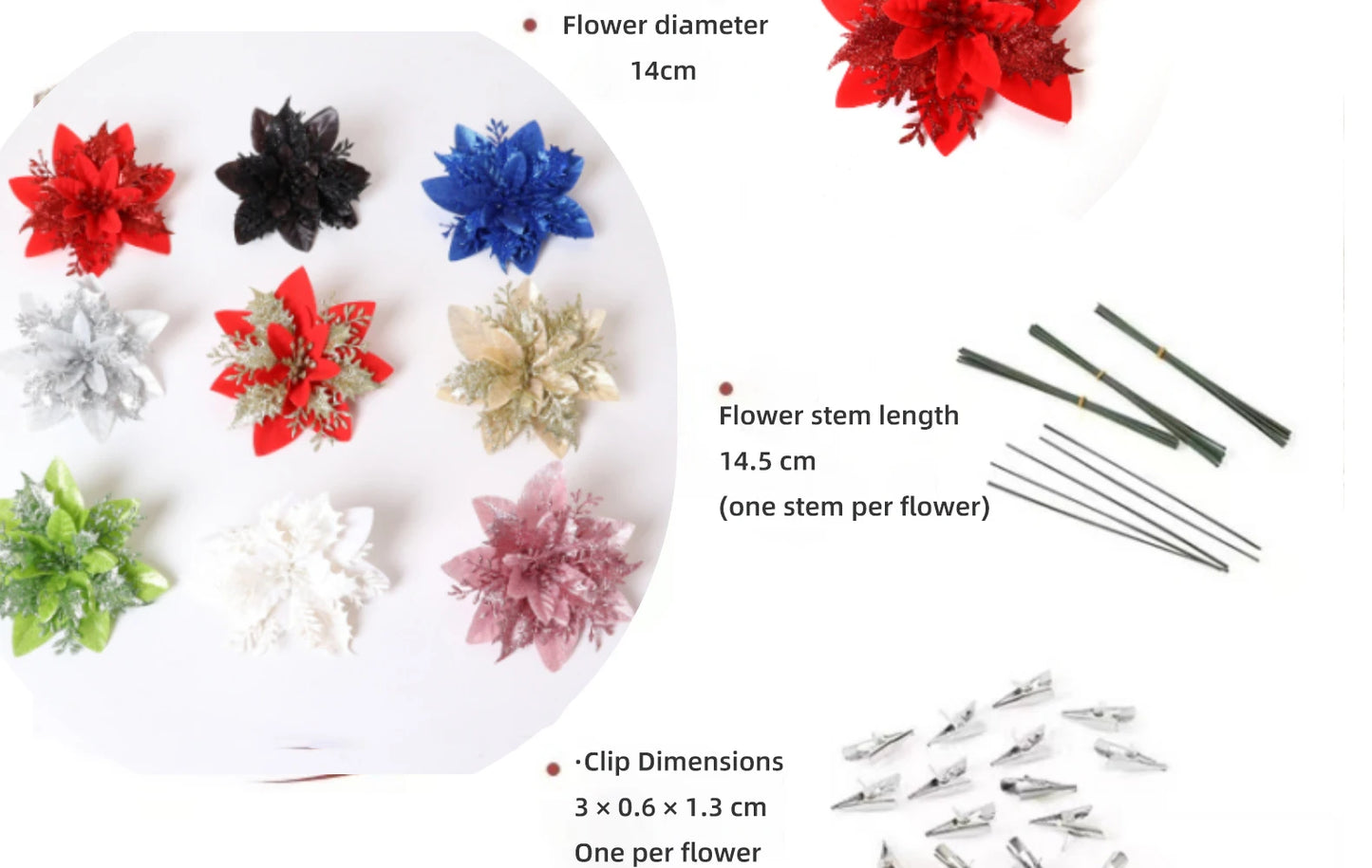 FestivaDecor DekoSet Weihnachtsdeko - 12/24/36 Kunststoff