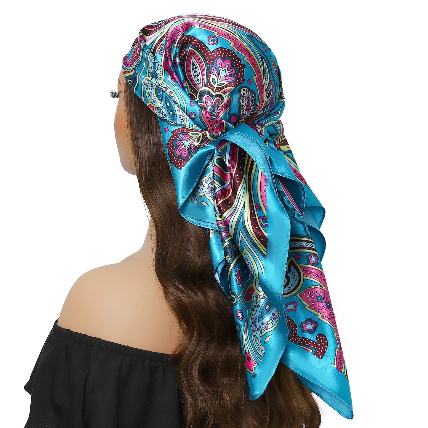 Kopf Foulard Seidenglanz - 90x90 cm Polyester weich