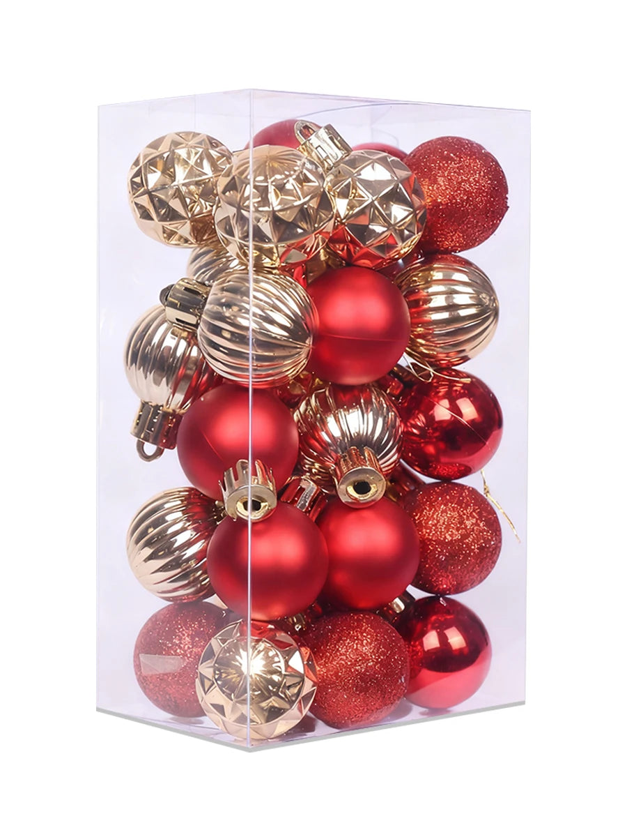 Choice Weihnachtskugeln Set 5 Stil 3 Cm - 30 Stück Glänzend Matt