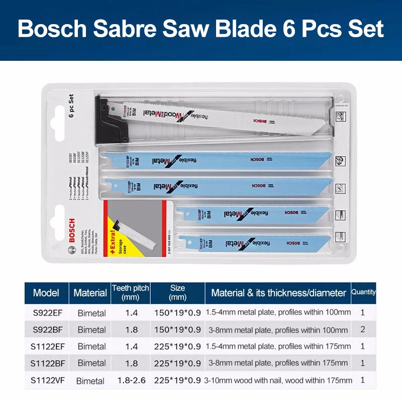 Bosch Reciprocating Saw Blade Universal Wood Metal Cutting Saber Saw Blades Electric Saw Saber for Bosch Gsa 18V/12V Accessories