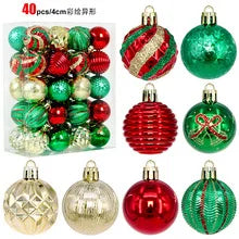 Neues Weihnachtsball-Set Handbemalt - Kapazität 40 Stück Ø6 cm