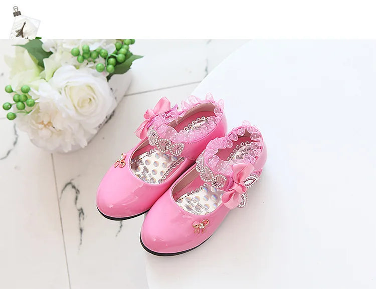 Mädchen Prinzessin Schuhe 2025 - Frühling Mode Lackleder Hochzeitsschuhe - Weiße Mary Janes Tanzschuhe Fee Dame