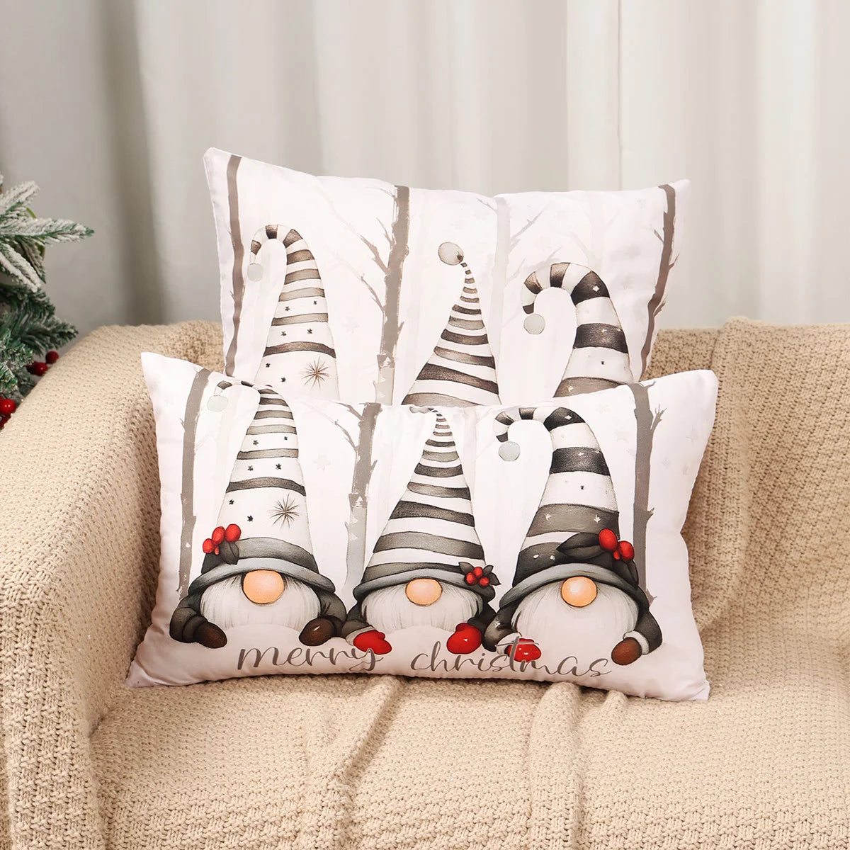 Christmas Nutcracker Pillow Cover Merry Christmas Decorations for Home 2025 Navidad Natal Xmas Sofa Pillowcase New Year 2026