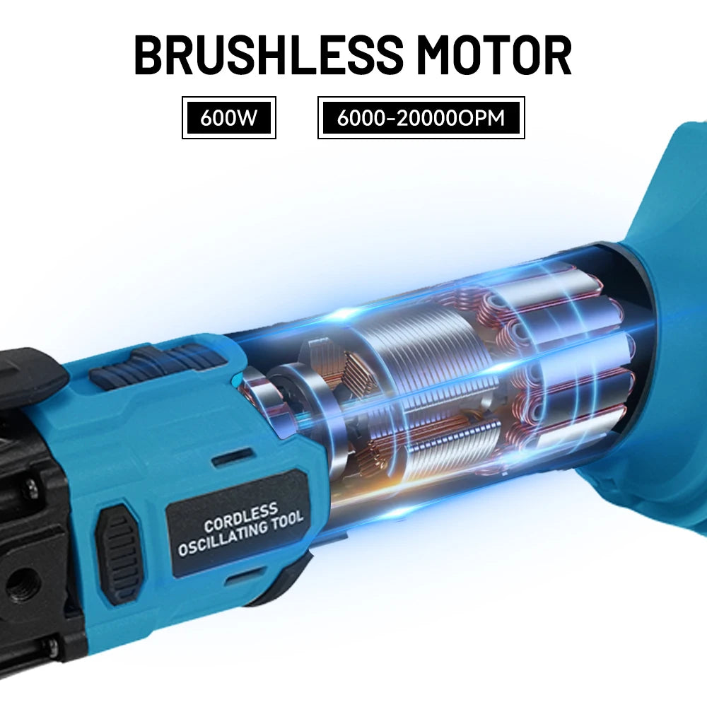 Multifunktionswerkzeug 2025: 6-Gang Brushless Oscillating - Electric Saw Cutting Polishing Makita 18V Collection