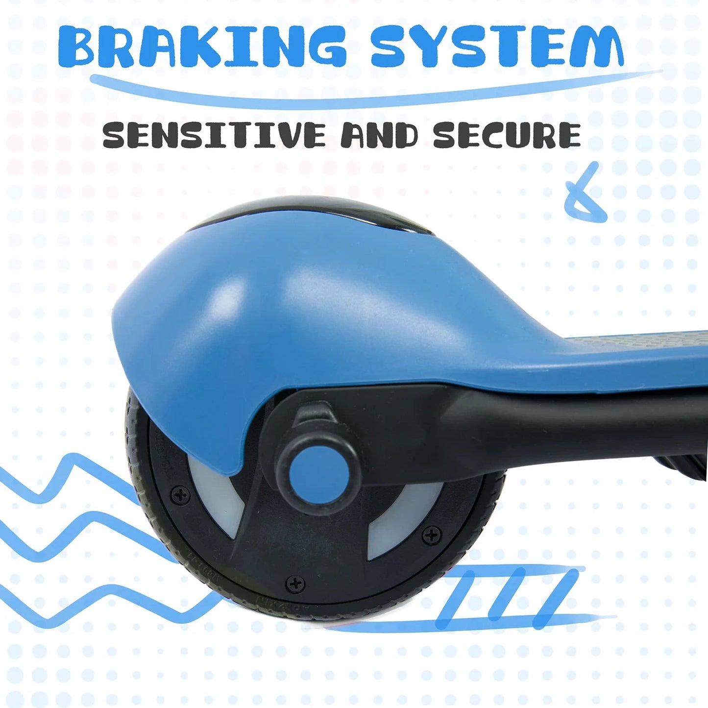 Vankel 6,5-Zoll-Elektroroller für Kinder für Jungen und Mädchen mit Bluetooth-Regenbogenlichtern, 8–10 km Reichweite, LCD-Display, Kinderroller