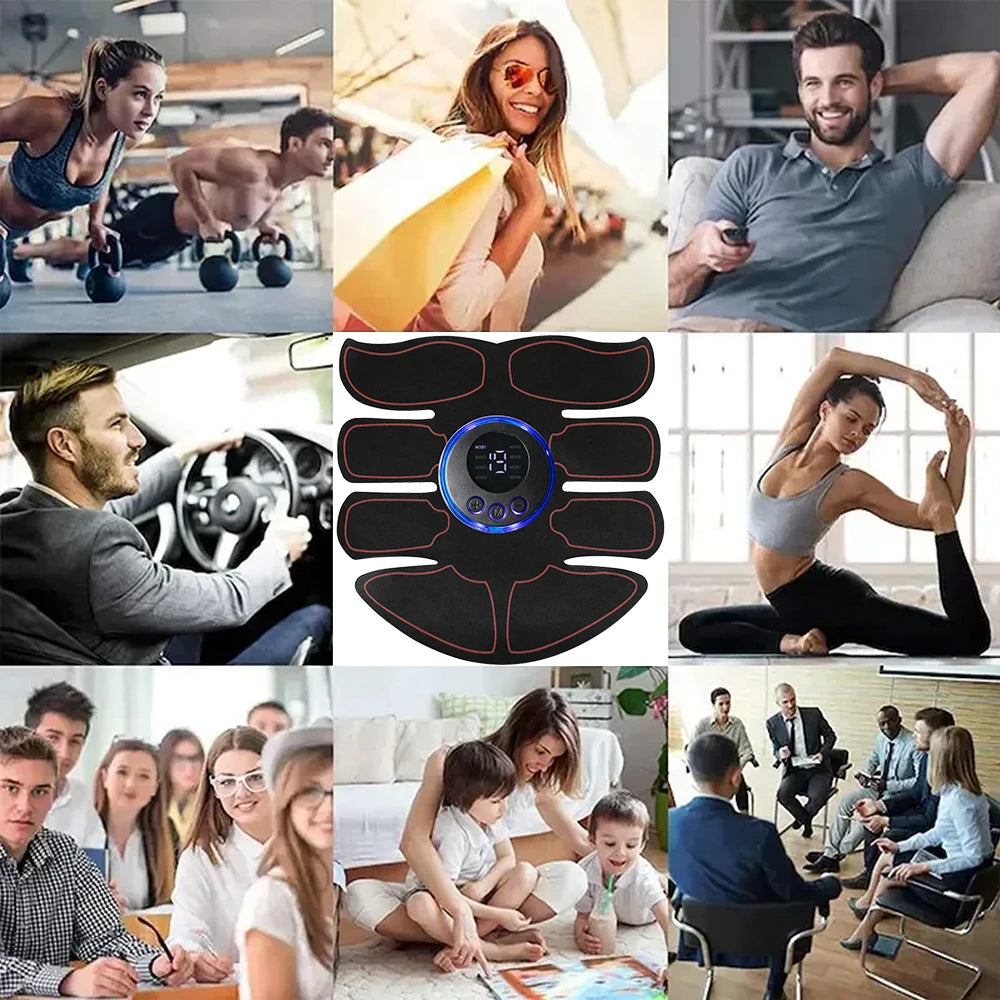 Plasturi fitness 2025: Raiuleko Plasturi pentru antrenament abdominal, braț, ABS și șold - Stimulator muscular abdominal EMS, instrument de exerciții, colecție de masaj pentru slăbire corporală