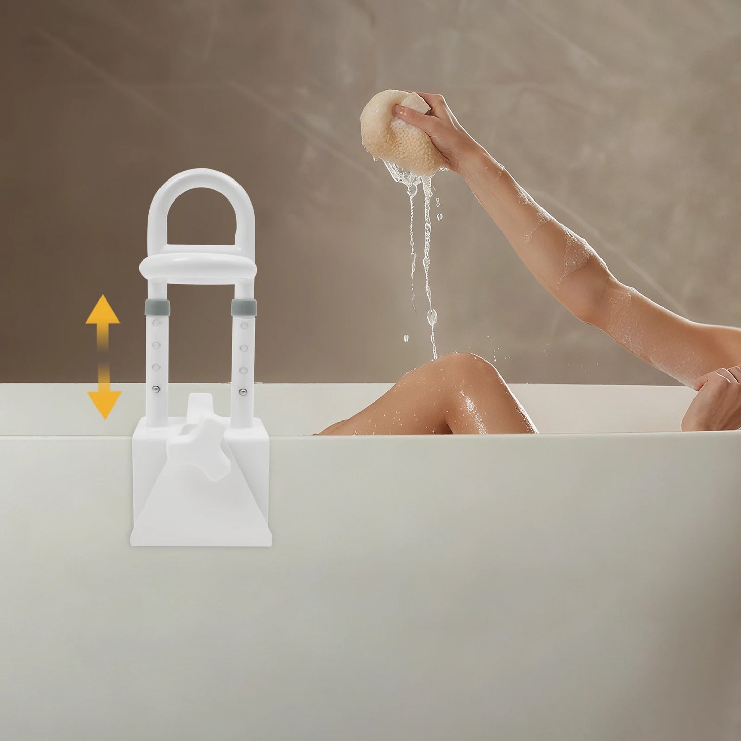 NONE Badewannen-Sicherheitsgeländer Verstellbar 9-17cm Tragkraft 136kg