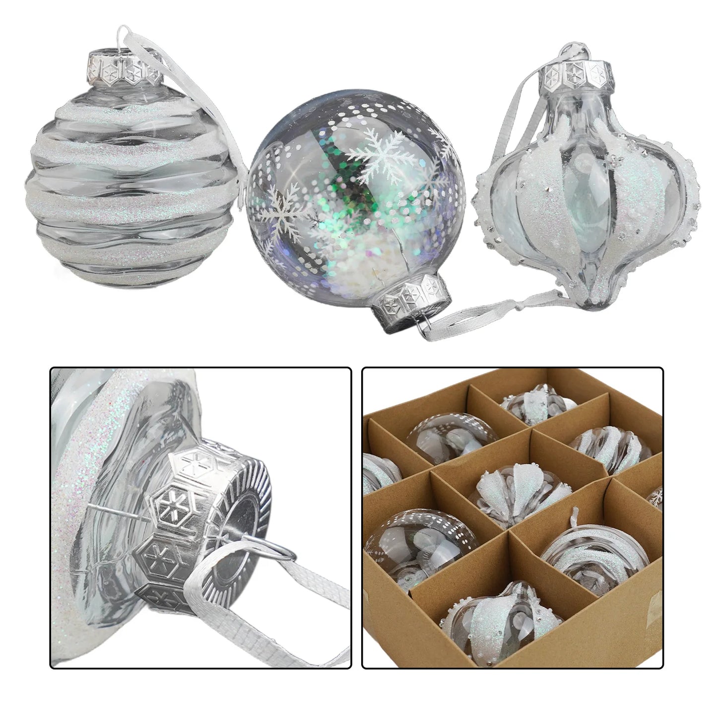 Choice Weihnachtskugeln Bruchsicher - Inhalt 9 Stk, Durchmesser 6 cm