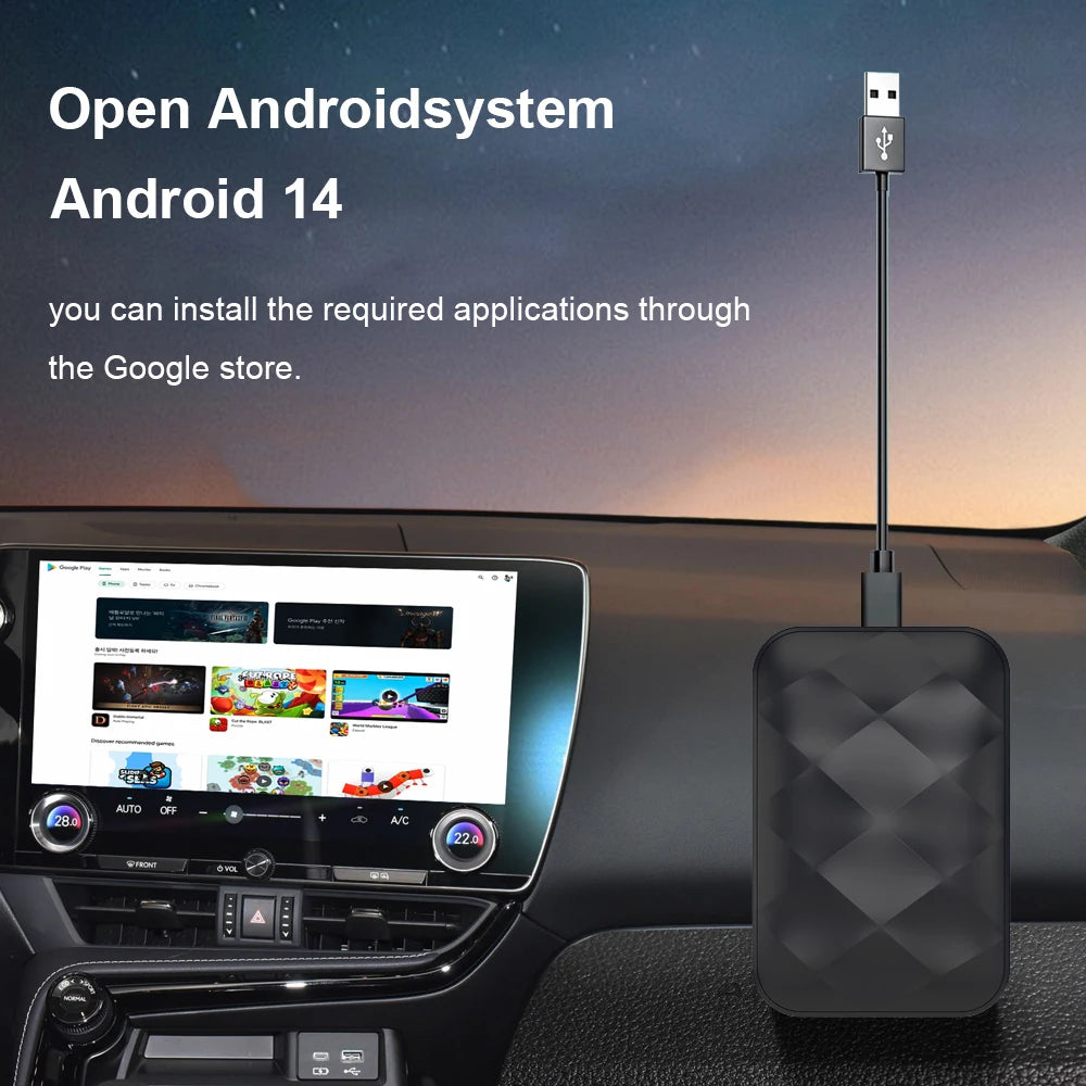 Acodo 3In1 CarPlay AI Box - 32GB 5V Strom Kompakt USB