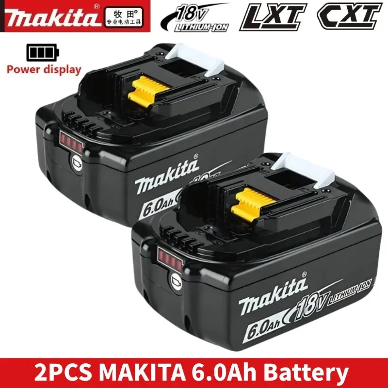 Authentic Makita 18V 6Ah rechargeable power tool battery with LED lithium-ion substitute LXT BL1860B BL1860 BL1850 charger