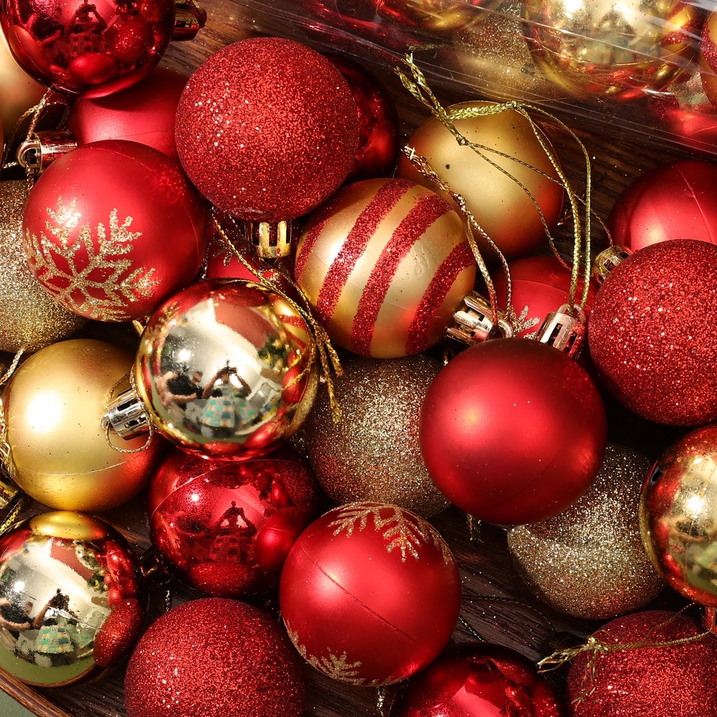 Choice Christbaumkugeln Set - Schneeflocken Kunststoff 50er Pack 4 cm