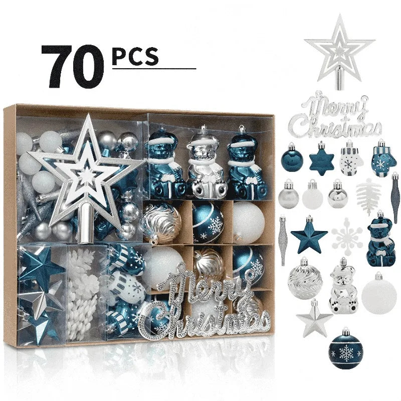 Nordstern 204 Christbaumschmuck Kugeln - 70 Stk, Durchmesser 2–5 cm