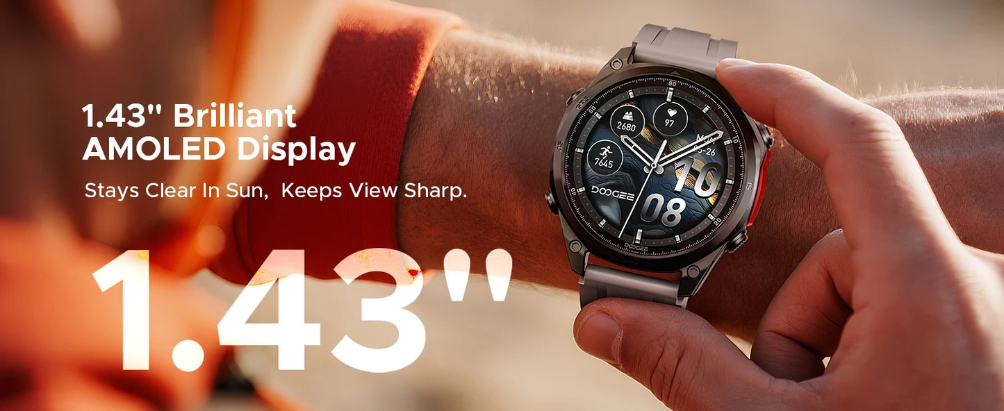 DOOGEE ANYWISE W1 PRO Smartwatch 5ATM - Kapazität 350 mAh, Display 1,4