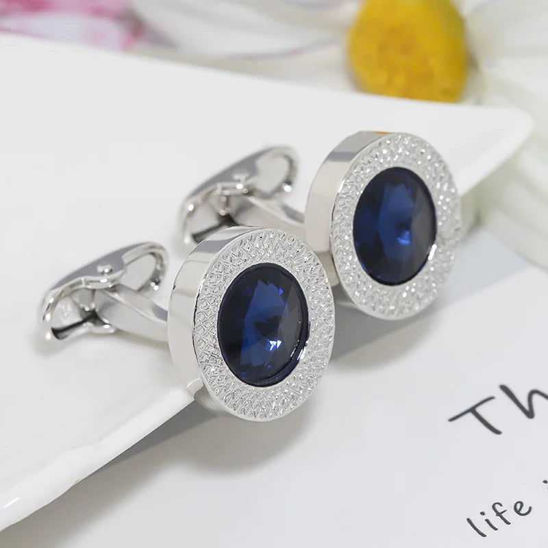 Stylish French Round Cufflinks Fashion Cufflinks Set For Men Women Tuxedo Shirt Studs Fits Business Wedding Party