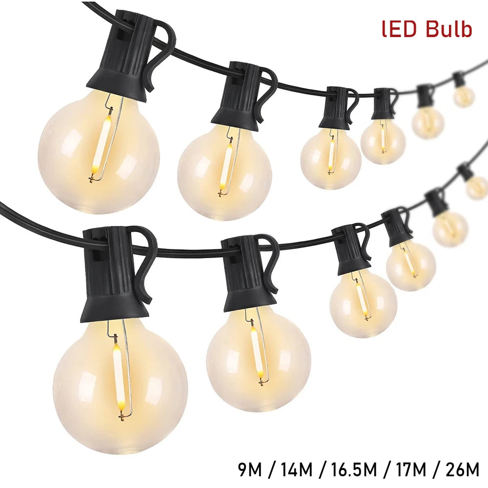 Festoon LED Lichterkette - Globe String Light G40 Outdoor Weihnachten Party Garten Deko Girlande Terrasse