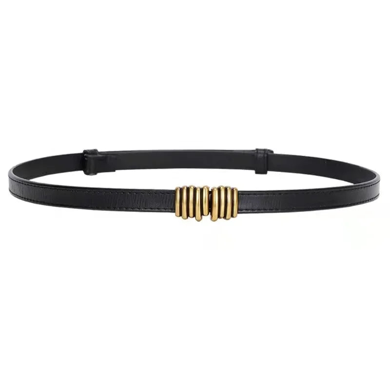 Luxury Elastic Belt Female Thin Waist Strap Pin Buckle Belt for Women Skirt Coat Sweater Leather Belts Ladies Band Decoration
