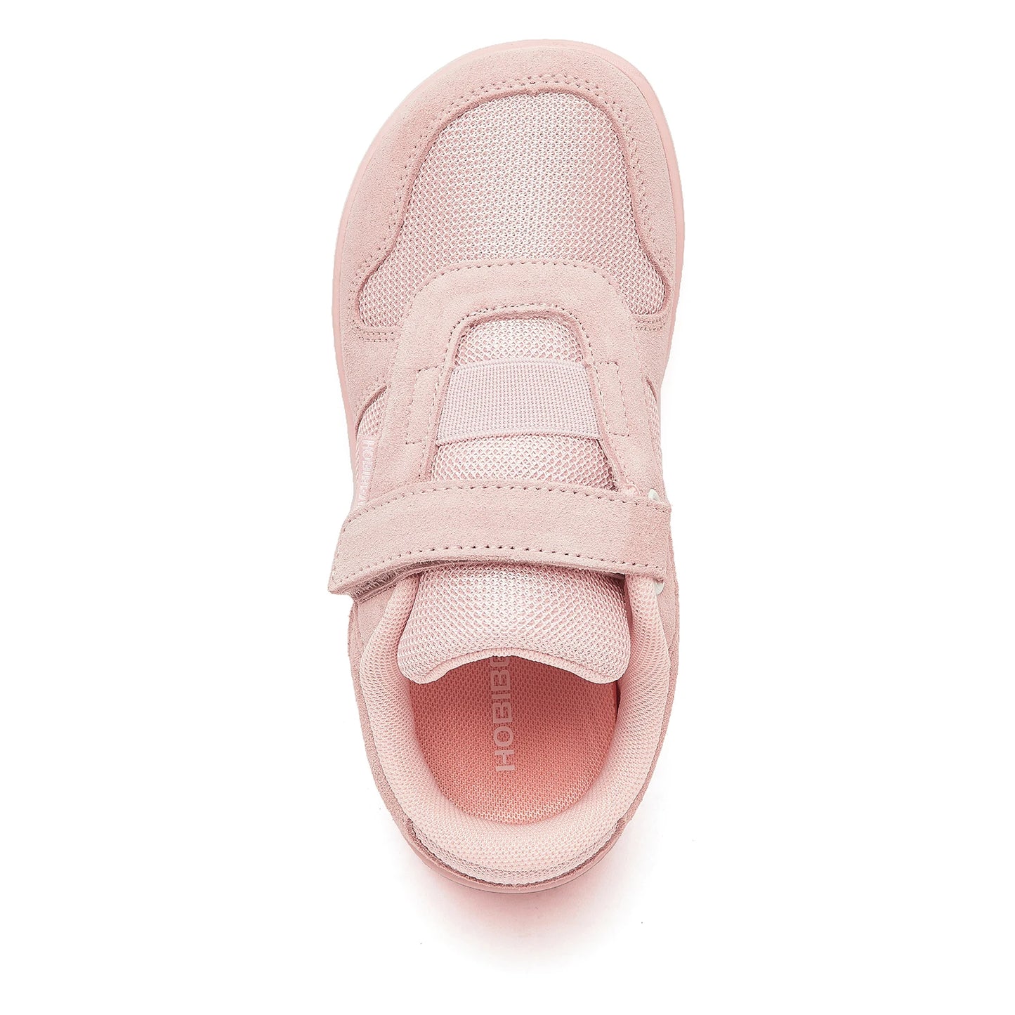 HOBIBEAR Kinder Weite Zehen Barfuß Schuhe - Klein/Groß/Kind Klettverschluss Minimalistische Sneaker - Kunstleder Mesh Leichtgewicht Schuhe