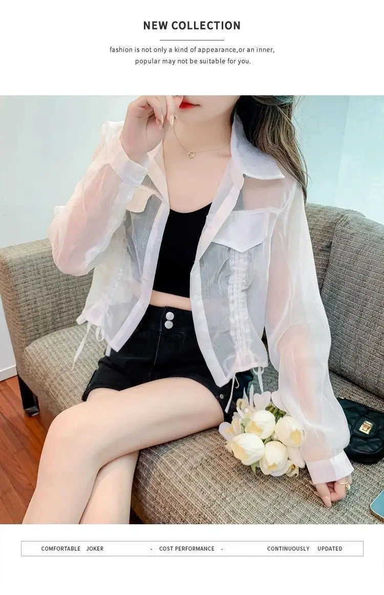 Liora Chiffon-Cardigan Leicht - Damen, Gr. S/M, Kurz