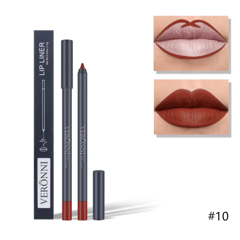 Lippenstift 2025: BIRAN 13 Color Matte Brown Lip Liner Waterproof Long Lasting - Moisturizing Sexy Lip Pencil Women Natural Lipstick Makeup Lip Cosmetics Collection