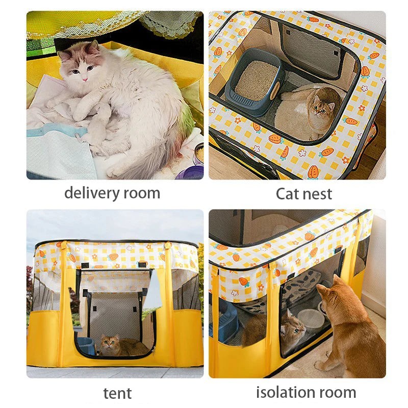 Katzenhaus 2025: Faltbar Indoor-Pet Zelt - Multi-Pet Care Collection