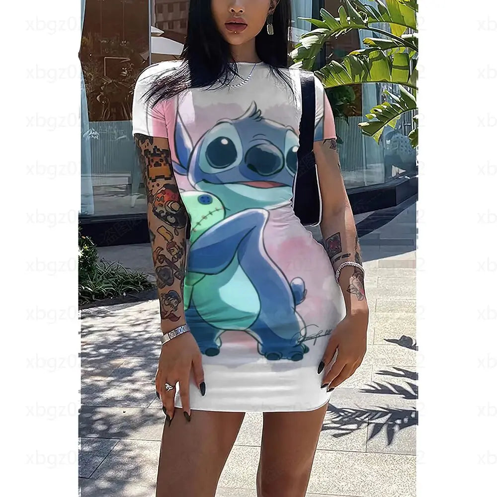 Women's Dress Elegant Dresses for Women 2024 Party Fashion High Quality Print Slim Fit Stitch Chic and Elegant Evening Dress Top