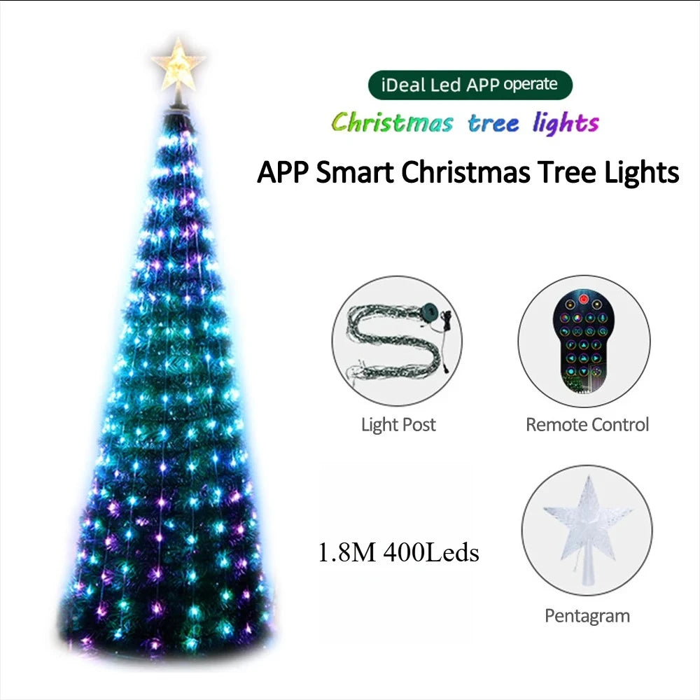RTONTR Weihnachtsstern LED Smart RGB - Länge 5 m, 60 lm