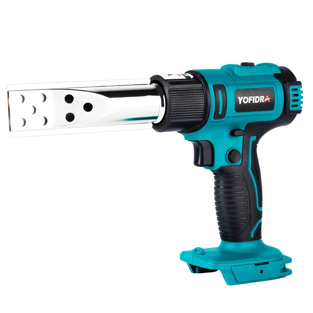 Yofidra 2500W Electric Hot Air Gun - 6 Gears Adjustable LED Temperature Display Soldering Thermal Blower For 21V 18V Battery