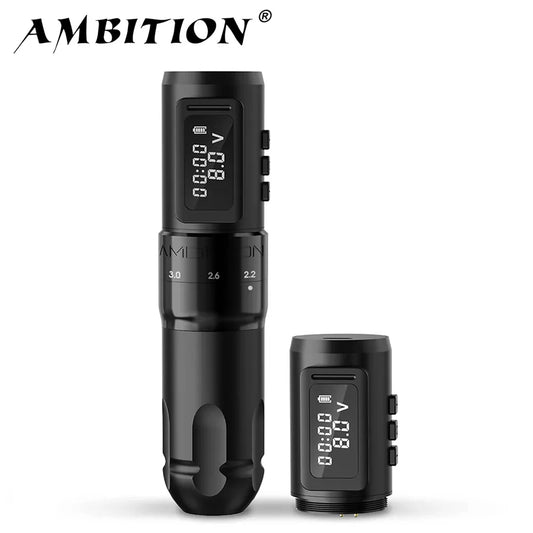 Tattoo-Maschine 2025 - Ambition MARS-U Wireless Professional Verstellbarer Hub 2-4mm - Kernloser Motor 1800mAh