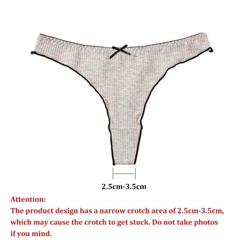 Damen-Unterwäsche 2025: 3er-Set Baumwoll-Strings tief sitzend einfarbig - Elegante Tangas Fashion Casual Comfort Fit
