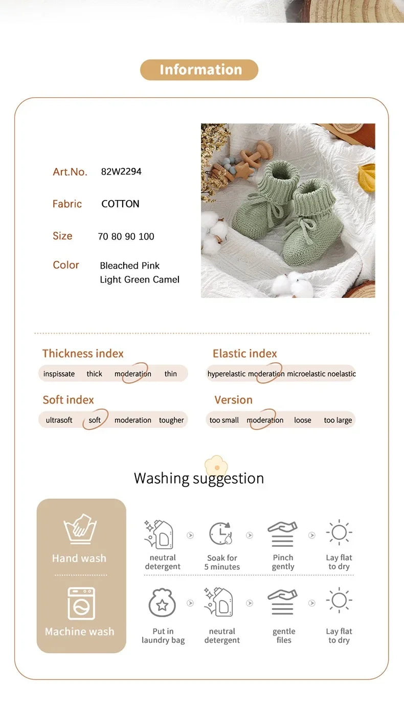 Baby-Stiefel 2025: Cotton-Knit Handmade - First Shoes Collection