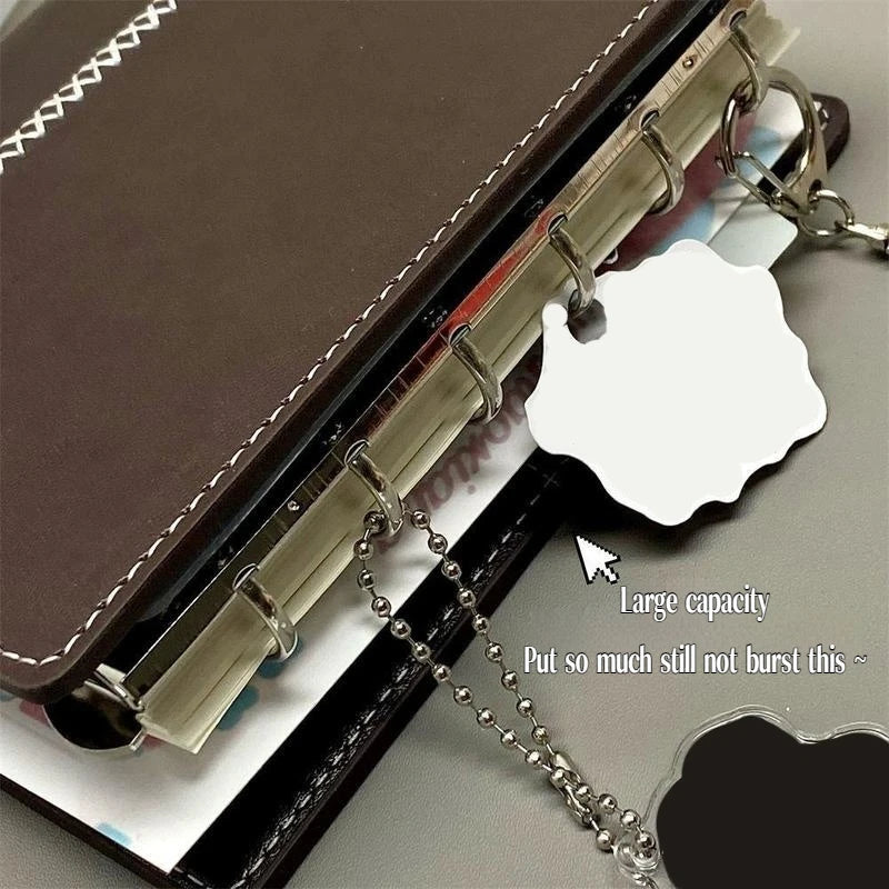 Leather Portable Pocket Booklets Black/Brown A7 Pu Notebooks With 40sheets Blank Pages For Kids' Daily Plans Back To School Gift