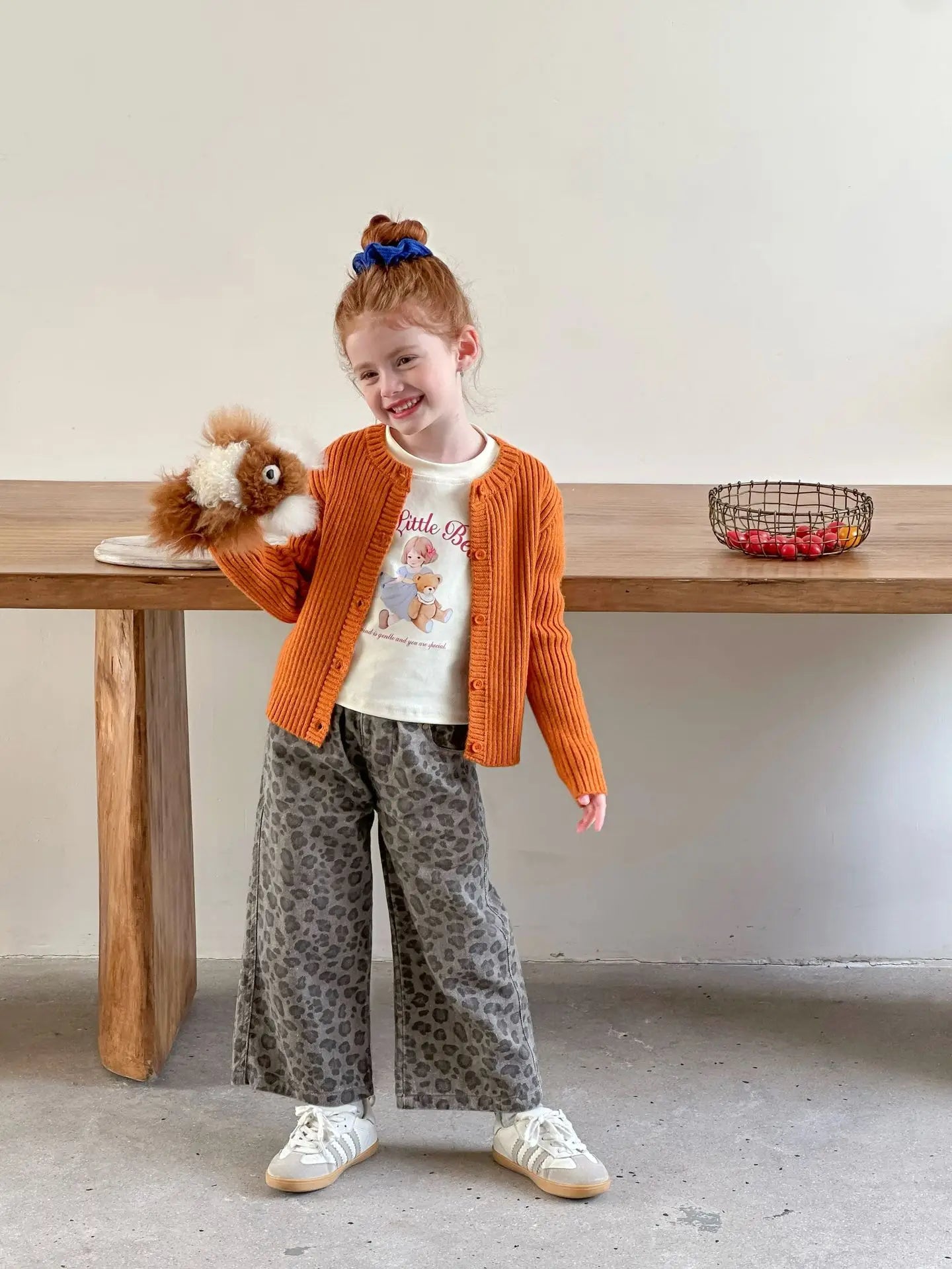 KoreanGirls Cardigan Stripe Design - Baumwollmischung Größe 3-6Y Reguläre Passform