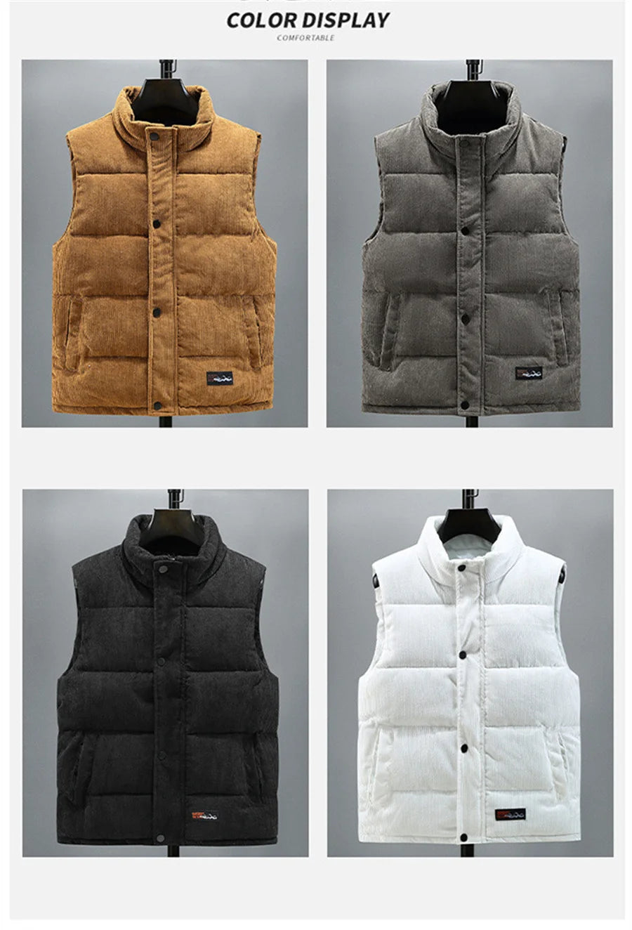 Hebei Weste Warm - Größe 5XL, Corduroy, Gepolstert