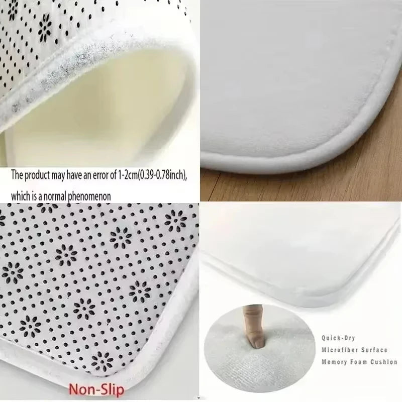 Extra-Long Red & Golden Christmas Runner Mat Long Christmas Runner Rugs Washable Balcony Carpet Home Decor Floor Mat for Hallway