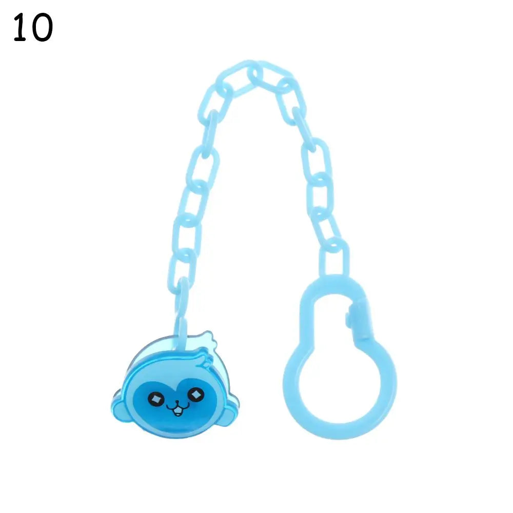 Cartoon Animal Baby Pacifier Clips Baby Pacifier Clip Chain Newborn Dummy Pacifier Chain Clip Holder Baby Pacifier Chain