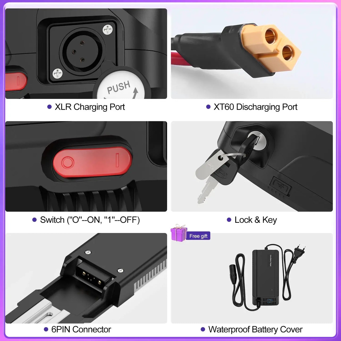 [EU Direktversand] eBike Akku mit Großer Kapazität Hailong Max Pack für Gepäckträger 48V 52V 36V 30Ah 25Ah 24Ah 20Ah 18,2Ah 16Ah 15,6Ah 13Ah mit 2-4A Ladegerät by Golden Bridge Store