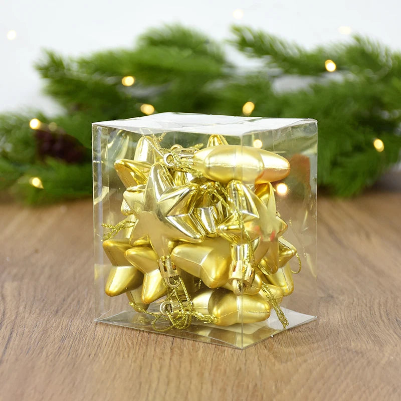 Choice Weihnachtskugeln Stern Gold - Kapazität 12 Stück Größe Ca.4 cm